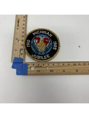 Boy Scouts Michigan Diamond Jubilee 75th Anniversary Patch 1910-1985 BSA